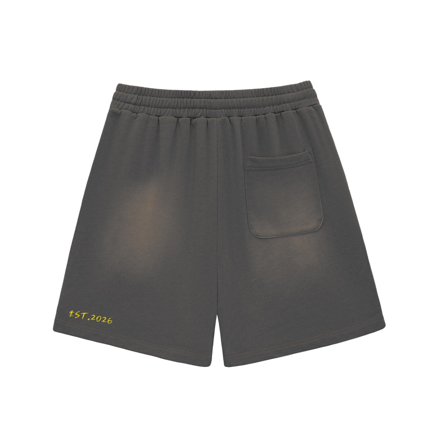 Sun Fade Raw Edge Cotton Shorts