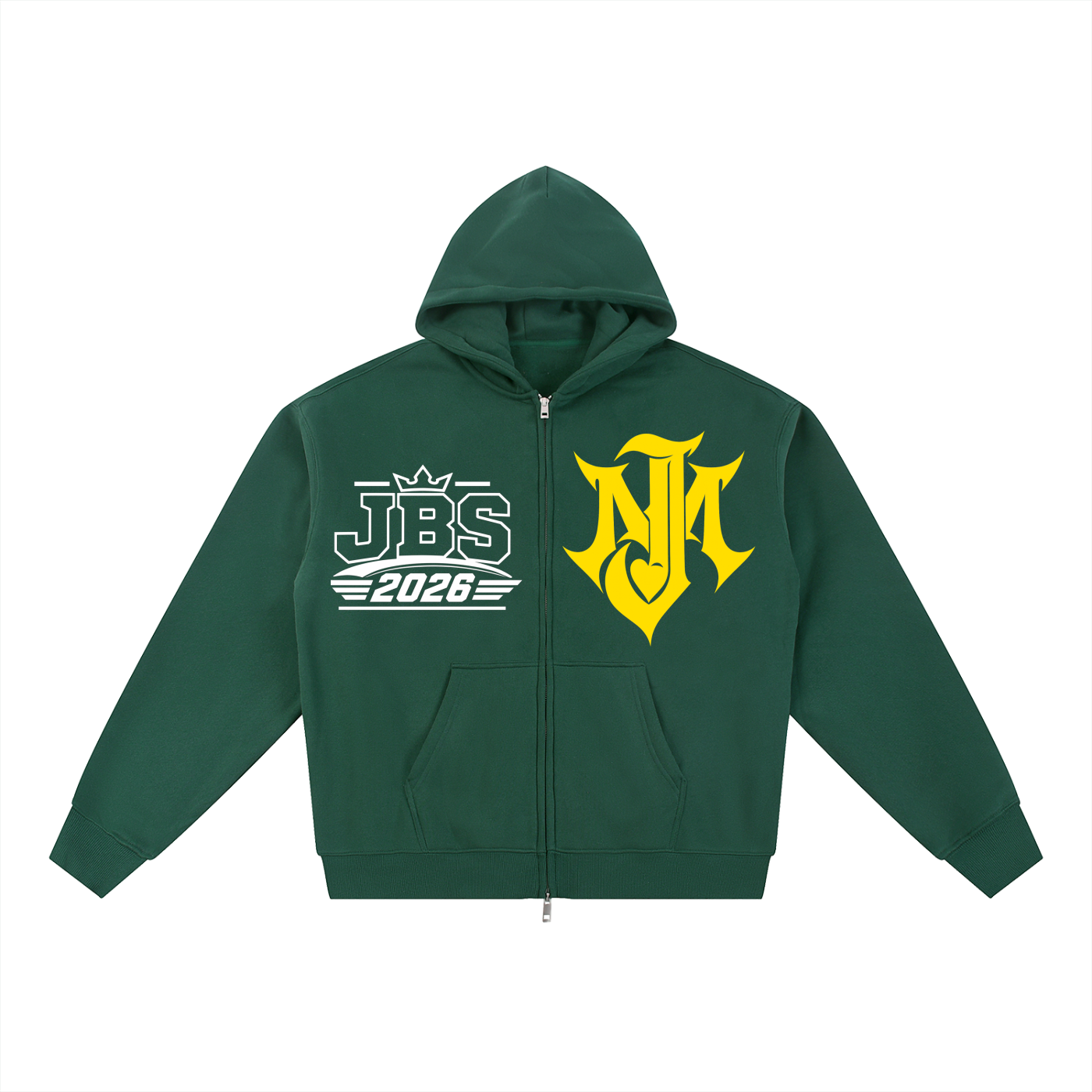 Essential Fleece Zip-Through Hoodie.REG FIT