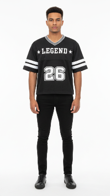 Taped Mesh Boxy T-Shirt