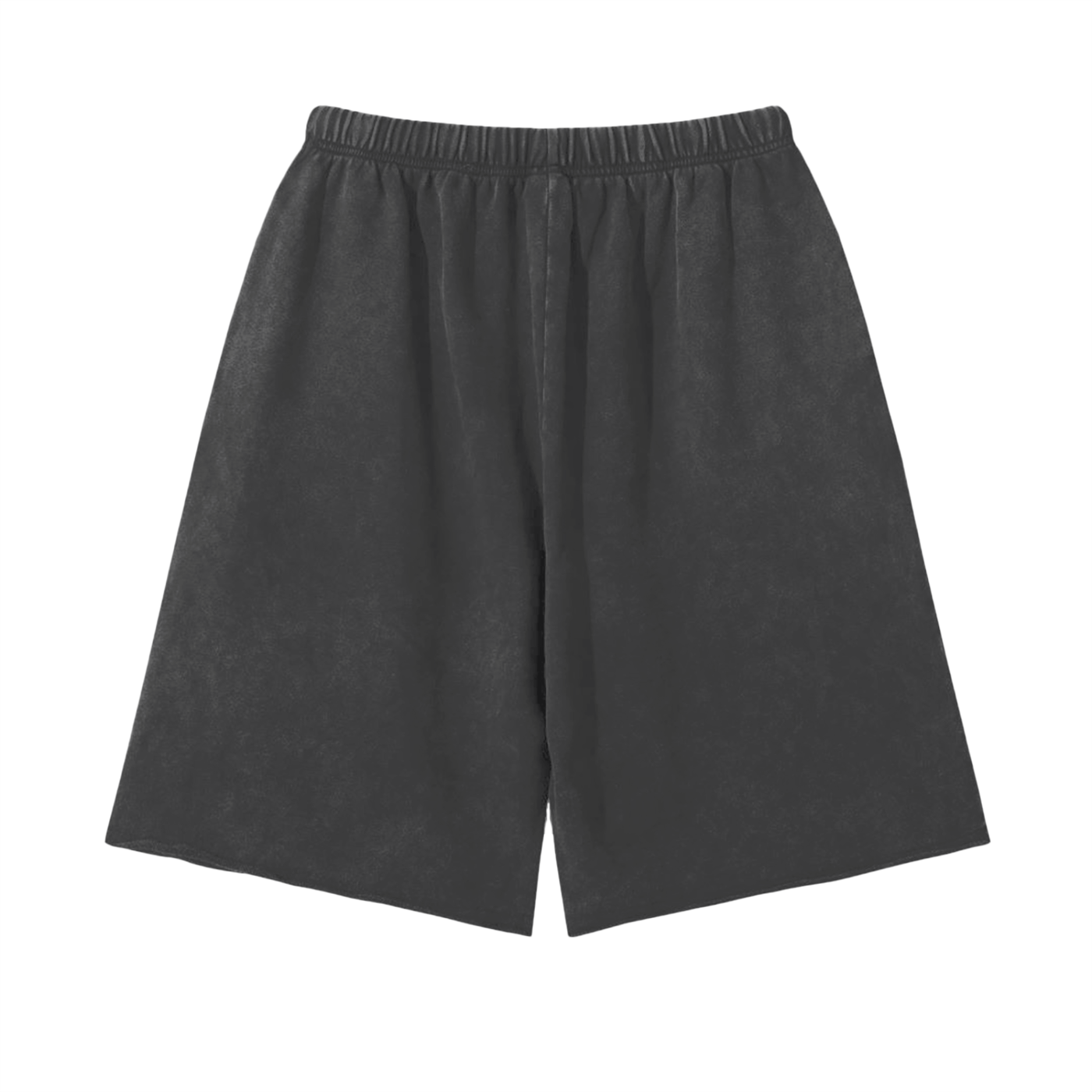 JOMALI Snow Washed Raw Hem Shorts