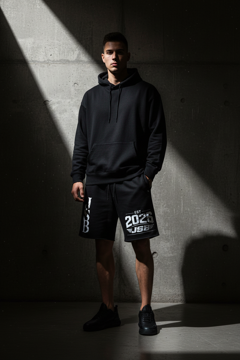 JOMALI Snow Washed Raw Hem Shorts