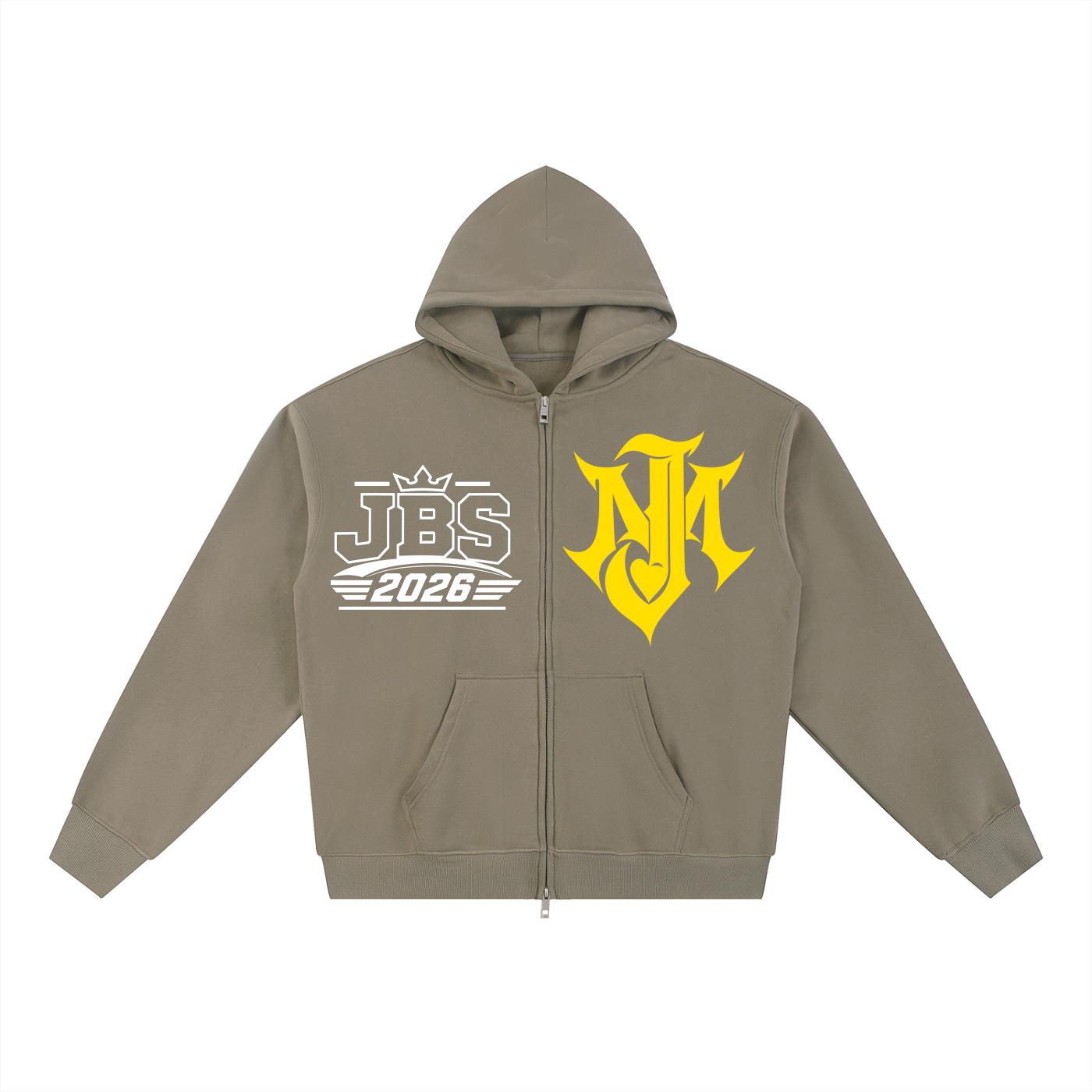 Essential Fleece Zip-Through Hoodie.REG FIT